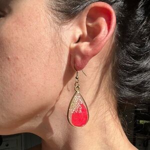 🔥3/$15Real Flower Teardrop Dangle Earrings🌹